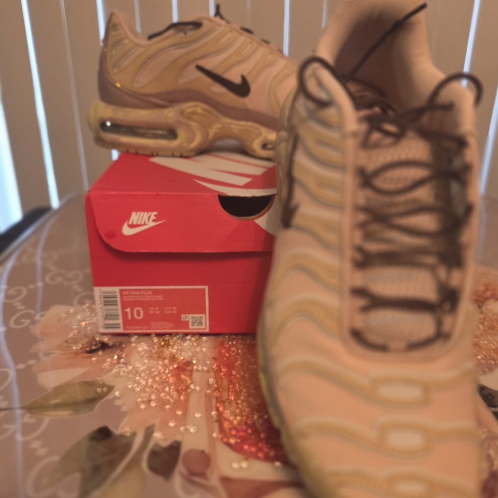 Nike Air Max Plus Sneakers in Beige and Brown